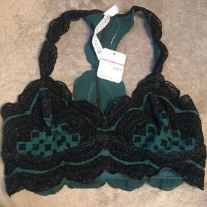 NWT Free People velvet racer back bralette